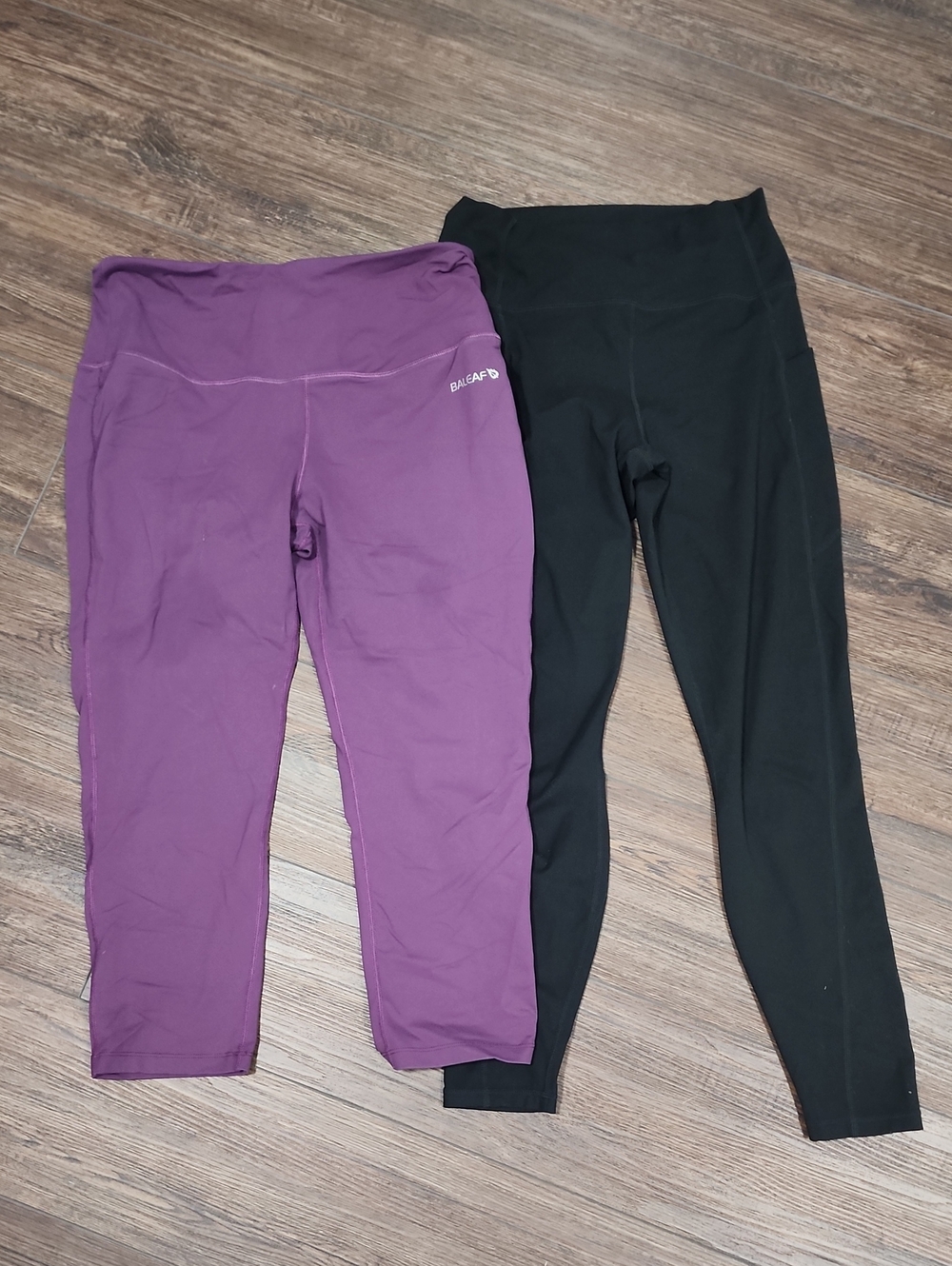 Baleaf Purple Calf Length And Fabletic Ankle Leggings Size Large